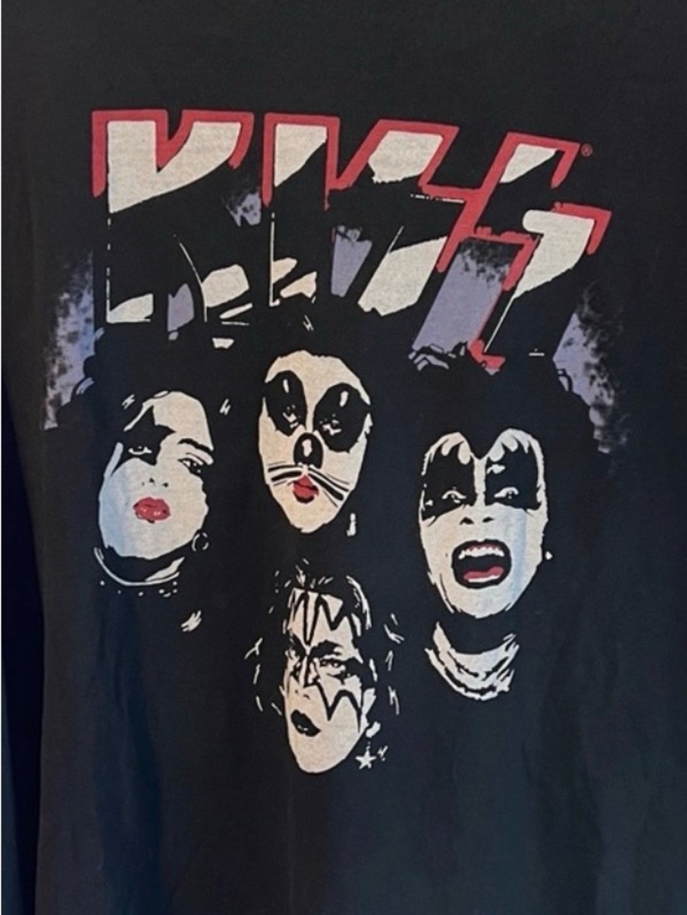 JOHN VARVATOS KISS ROCK BAND COLLECTION RAW EDGE TSHIRT BLACK SIZE XL